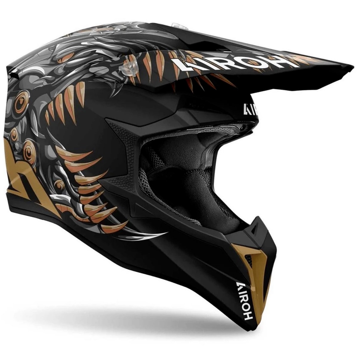 Segunda imagem do produto Capacete Airoh Wraaap Cyborg Preto Fosco