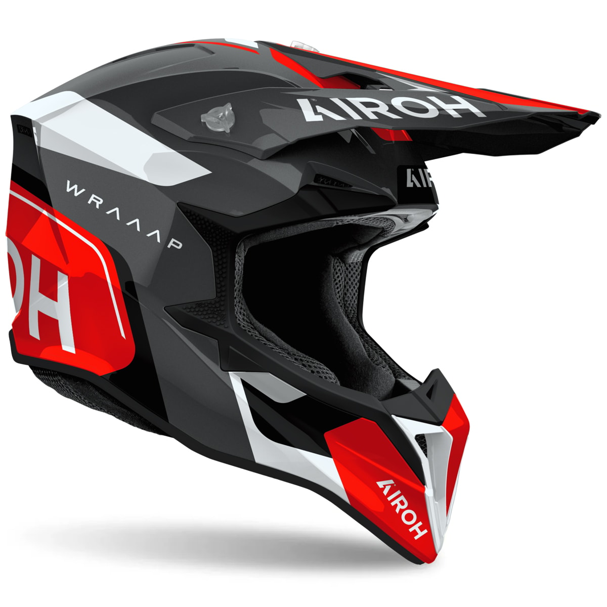 Segunda imagem do produto Capacete Airoh Wraap Conquer Vermelho Cinza