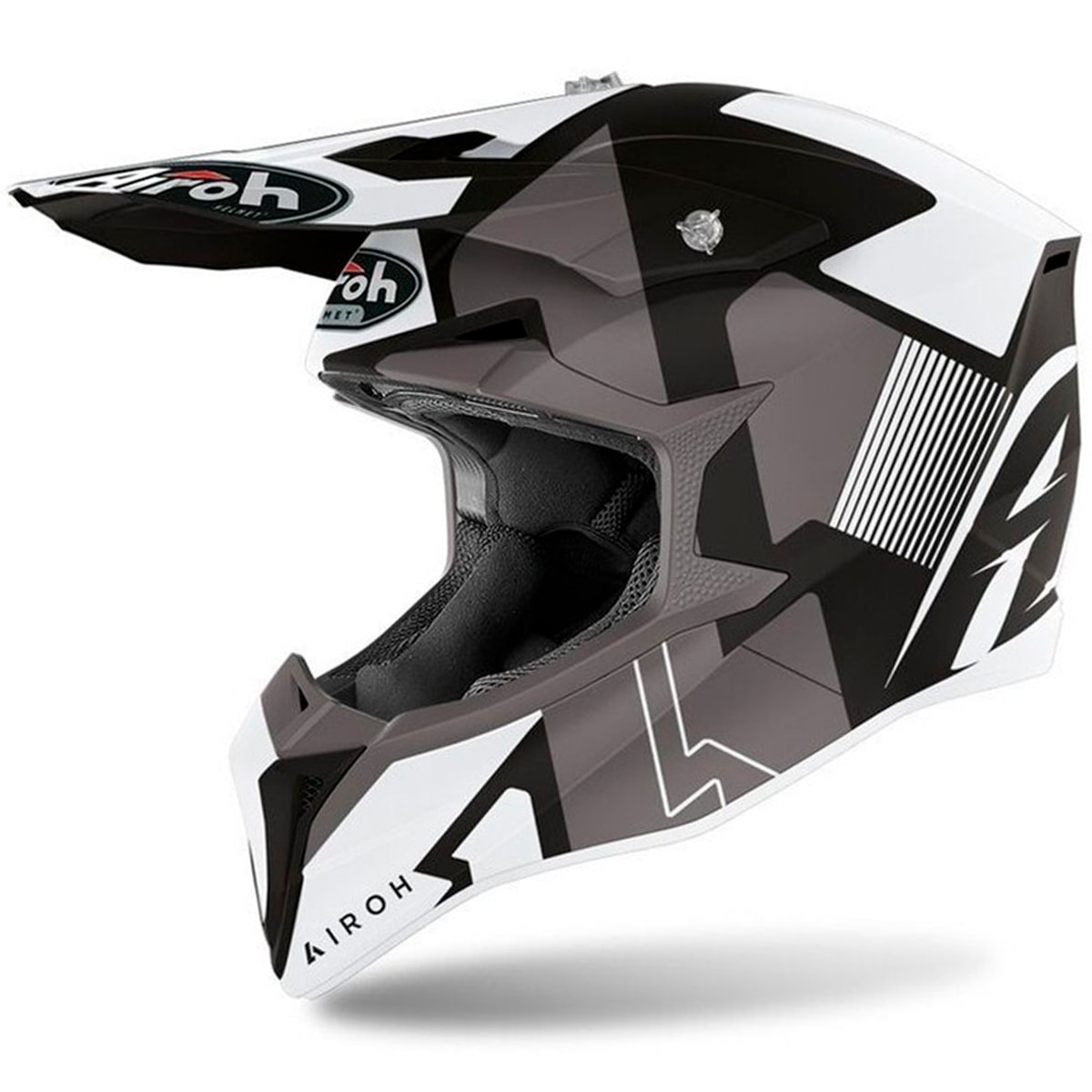 Capacete Airoh Wraap Raze Fosco Preto Cinza