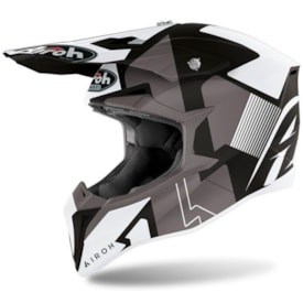 Capacete Airoh Wraap Raze Fosco Preto Cinza