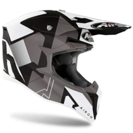 Segunda imagem do produto Capacete Airoh Wraap Raze Fosco Preto Cinza