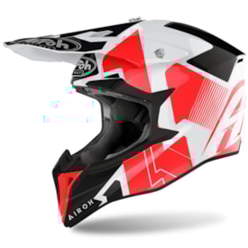 Capacete Airoh Wraap Raze Preto Vermelho