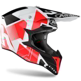 Segunda imagem do produto Capacete Airoh Wraap Raze Preto Vermelho