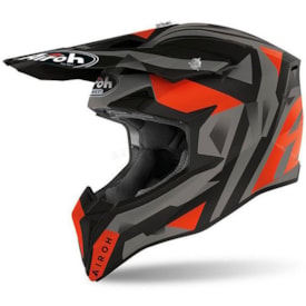 Capacete Airoh Wraap Sequel Cinza Laranja