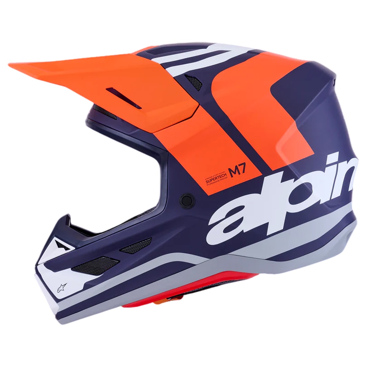Segunda imagem do produto Capacete Alpinestars S-M7 Core Laranja Azul