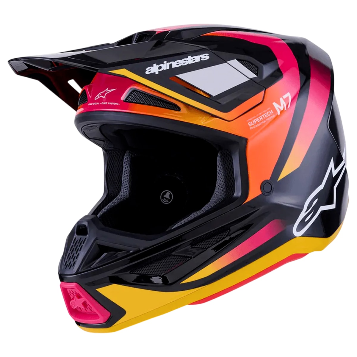 Capacete Alpinestars S-M7 Rise Preto Amarelo