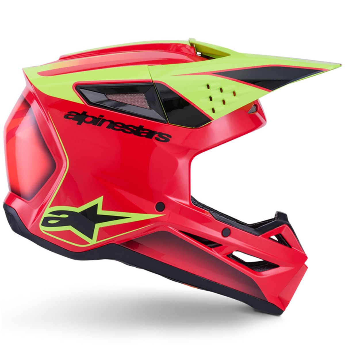 Segunda imagem do produto Capacete Alpinestars SM3 Fray Vermelho Amarelo Fluor