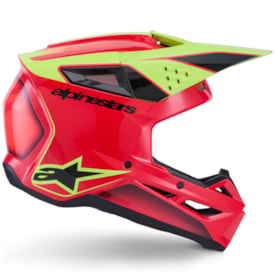 Segunda imagem do produto Capacete Alpinestars SM3 Fray Vermelho Amarelo Fluor