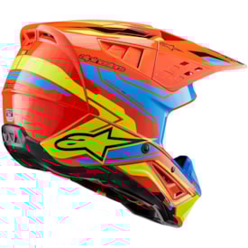 Segunda imagem do produto Capacete Alpinestars Sm5 Action 2 Laranja Azul