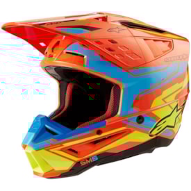 Capacete Alpinestars Sm5 Action 2 Laranja Azul