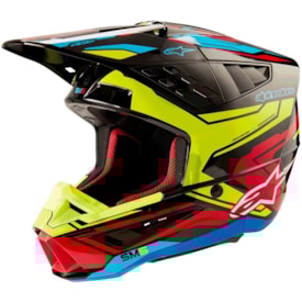 Capacete Alpinestars Sm5 Action 2 Preto Amarelo