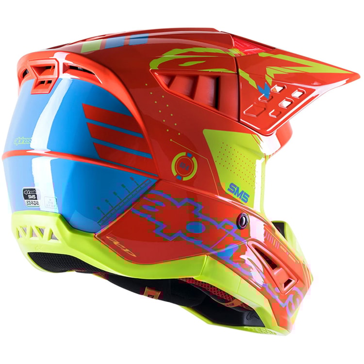 Capacete Alpinestars SM5 Action Laranja Amarelo