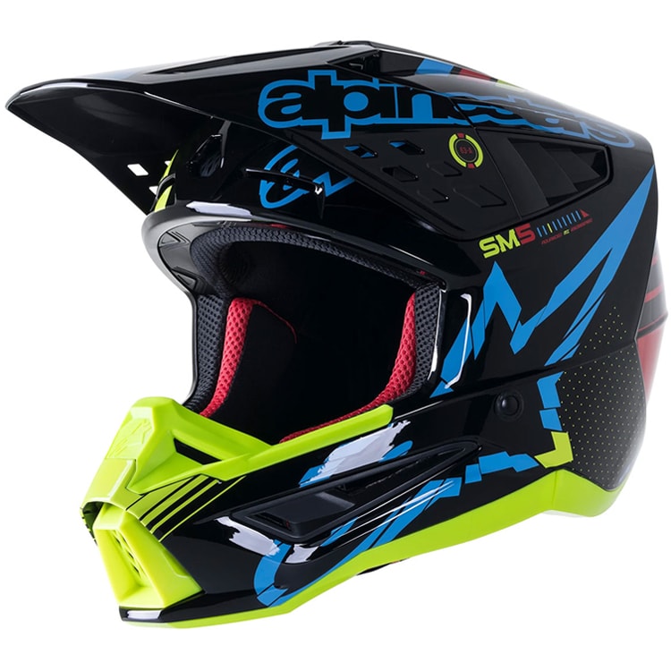 Capacete Alpinestars SM5 Action Preto Amarelo