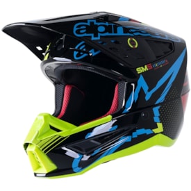 Capacete Alpinestars SM5 Action Preto Amarelo