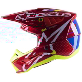 Segunda imagem do produto Capacete Alpinestars SM5 Action Vermelho Amarelo Fluor
