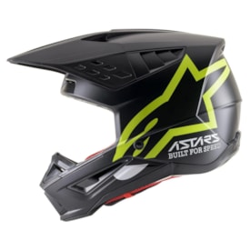 Segunda imagem do produto Capacete Alpinestars Sm5 Compass Preto Amarelo Fluor