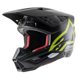 Capacete Alpinestars Sm5 Compass Preto Amarelo Fluor