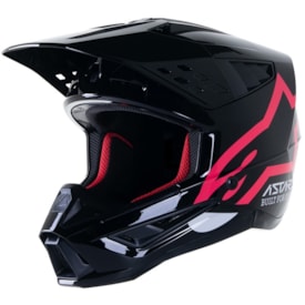 Capacete Alpinestars Sm5 Compass Preto Rosa