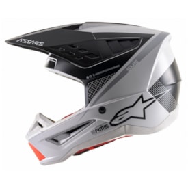Segunda imagem do produto Capacete Alpinestars Sm5 Rayon Light Cinza Preto