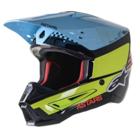 Capacete Alpinestars Sm5 Speed Amarelo Azul