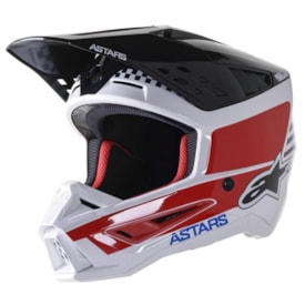 Capacete Alpinestars Sm5 Speed Branco Vermelho