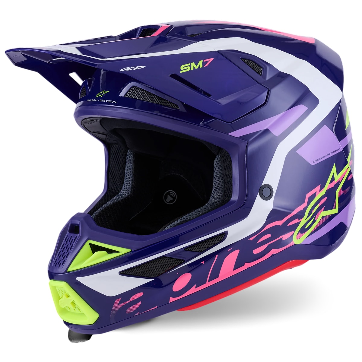 Capacete Alpinestars SM7 Deed Roxo Rosa