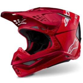 Capacete Alpinestars Supertech SM10 Flood Vermelho
