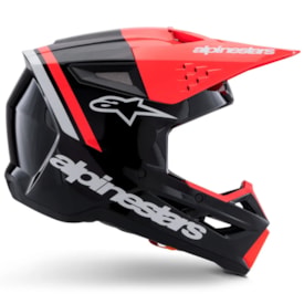 Segunda imagem do produto Capacete Alpinestas SM3 Radium Preto Vermelho