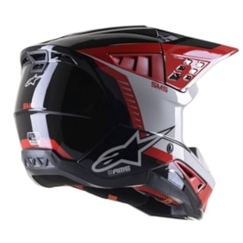 Segunda imagem do produto Capacete Alpinstars Sm5 Rover Beam Preto Vermelho