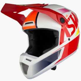 Capacete Asw Bridge Branco Vermelho