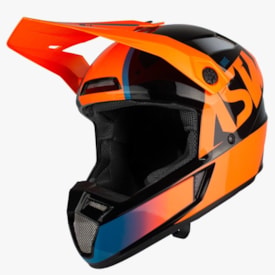 Capacete Asw Bridge Preto Laranja