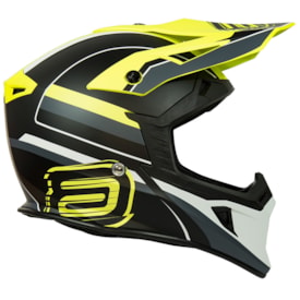 Segunda imagem do produto Capacete Asw Core Torn Amarelo Fluor Preto