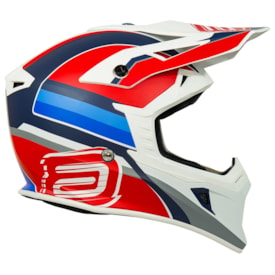 Segunda imagem do produto Capacete Asw Core Torn Branco Vermelho Azul