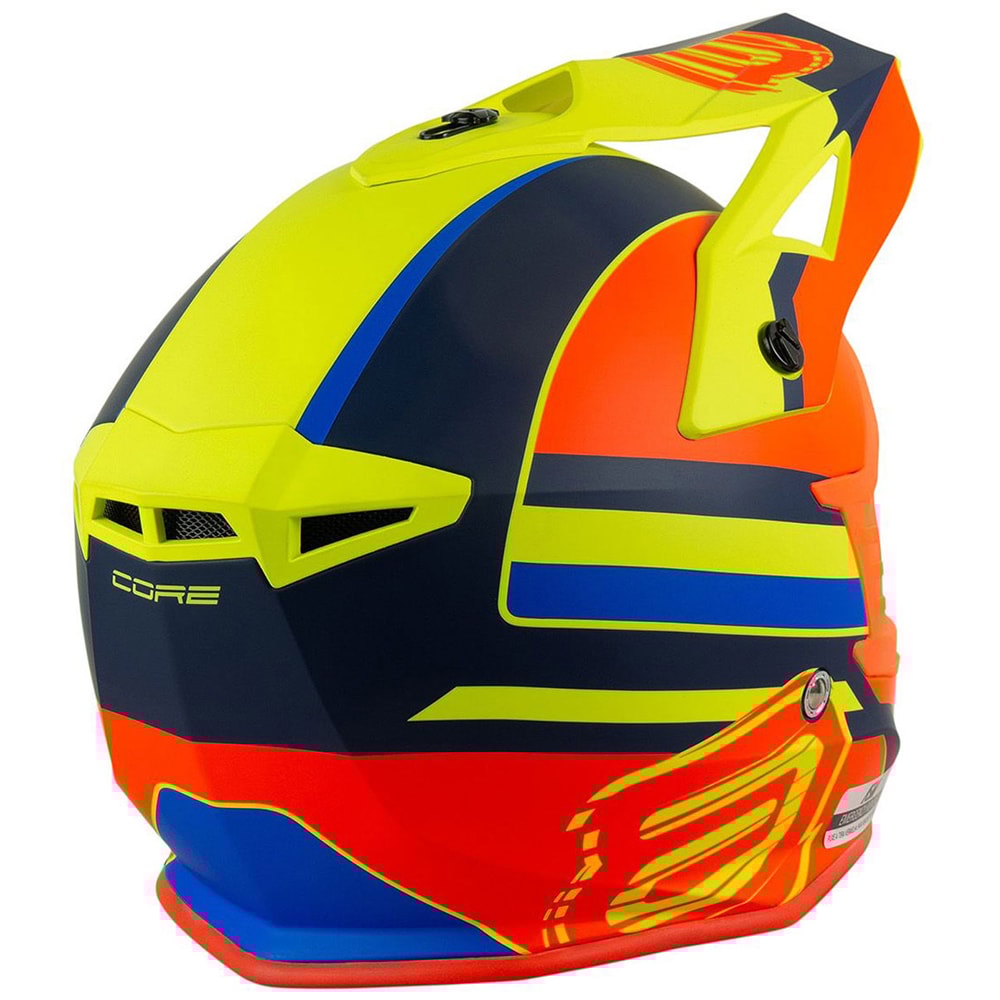 AMCSS ワールドカップ 162 Capacete Asw Core Torn Laranja Amarelo