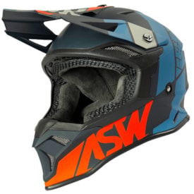 Capacete Asw Fusion 2.0 Seecker Cinza Azul