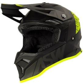 Capacete Asw Fusion 2.0 Seecker Preto Amarelo Fluor
