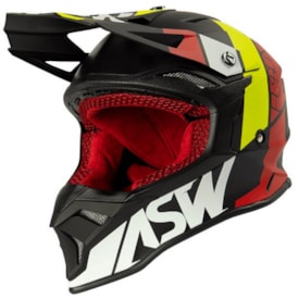 Capacete Asw Fusion 2.0 Seecker Preto Vermelho