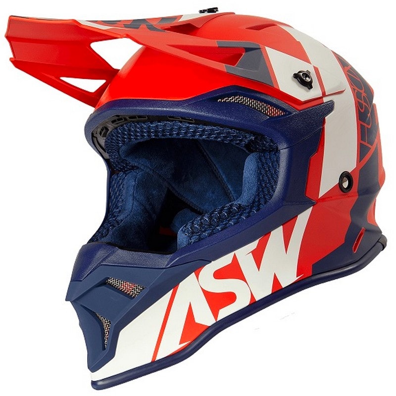Capacete Asw Fusion 2.0 Seecker Vermelho Azul