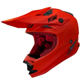 Capacete Asw Fusion Solid Vermelho