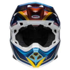 Segunda imagem do produto Capacete Bell Moto-10 Spherical Tomac Azul Branco