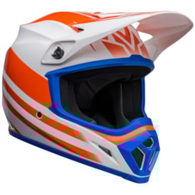 Segunda imagem do produto Capacete Bell Mx-9 Disrupt Branco Laranja