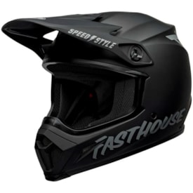 Capacete Bell Mx-9 Fasthouse Preto Fosco