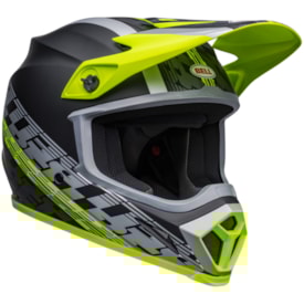 Segunda imagem do produto Capacete Bell Mx-9 Offset Hi-Viz Preto Amarelo