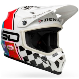 Segunda imagem do produto Capacete Bell Mx-9 Rsd Rally Branco Vermelho Azul
