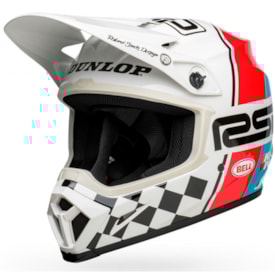 Capacete Bell Mx-9 Rsd Rally Branco Vermelho Azul