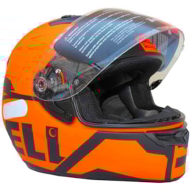 Segunda imagem do produto Capacete Bell Qualifier Snow Laranja Preto