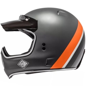 Segunda imagem do produto Capacete Bieffe Aberto Moto X Eternal Cinza Laranja