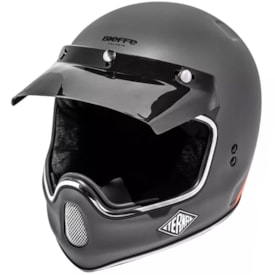 Capacete Bieffe Aberto Moto X Eternal Cinza Laranja