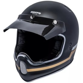 Capacete Bieffe Aberto Moto X Eternal Preto Prata