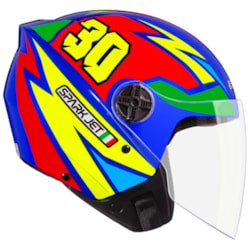 Capacete Ebf Spark Jet 30 Anos Azul